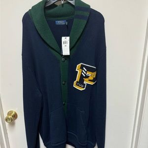 Ralph Lauren polo cardigan sweater, 2XB new tags